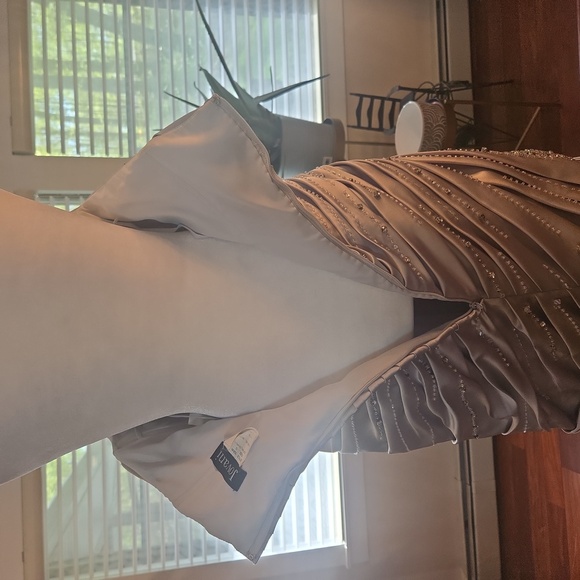 Jovani Formal Strapless Beaded Embellished Crystal Evening Gown Gray Siz… - Picture 12 of 15